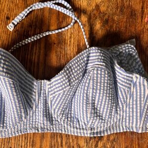 Jcrew bikini top (new w tags) blue gingham